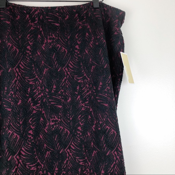 Michael Kors Burgandy & Black Skirt NEW xl - Picture 2 of 8